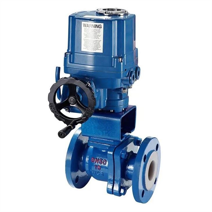 Electric Fluorine Lined Ball Control Valve